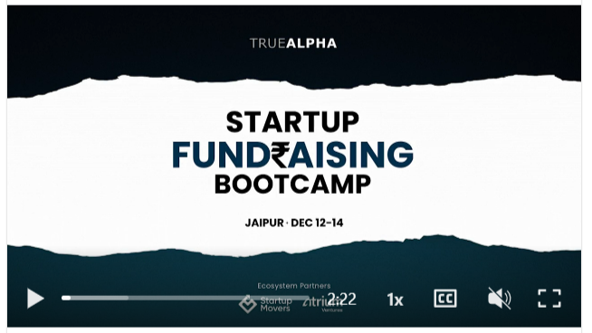 Startup Fundraising Bootcamp event video